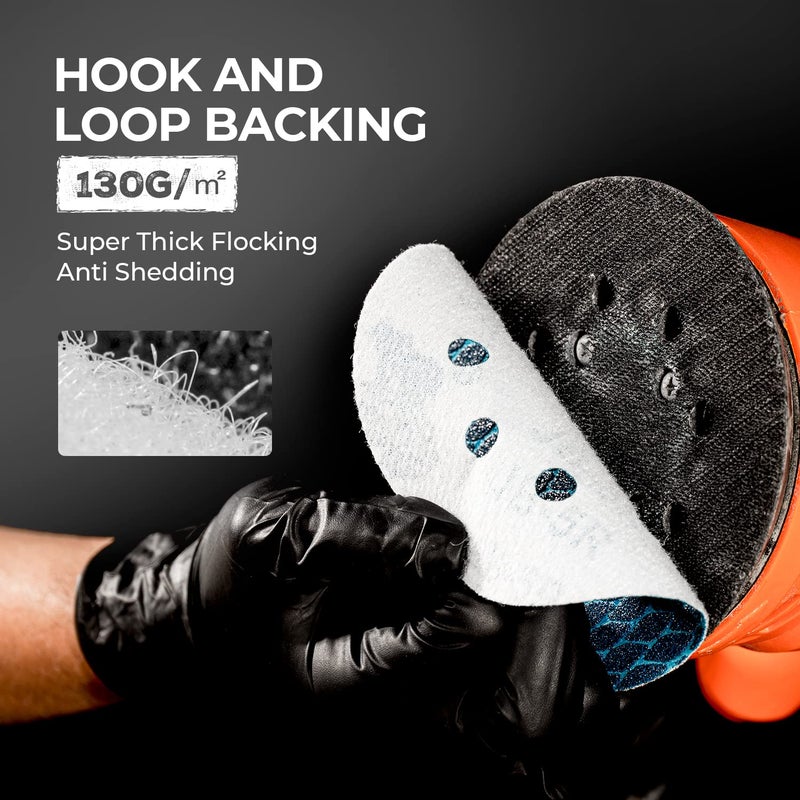 toolant Diamond Shape 6 Inch 600 Grit Sanding Disc, Revolutionary Patent 8 Hole Hook and Loop Sanding Discs for Random Disc Sanders & Orbital Sanders (50Pack) by - Image 5